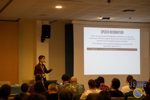 Aurelio De Rosa speaking at jsDay 2015