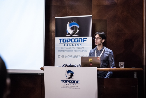 Aurelio De Rosa speaking at Topconf Tallinn 2015